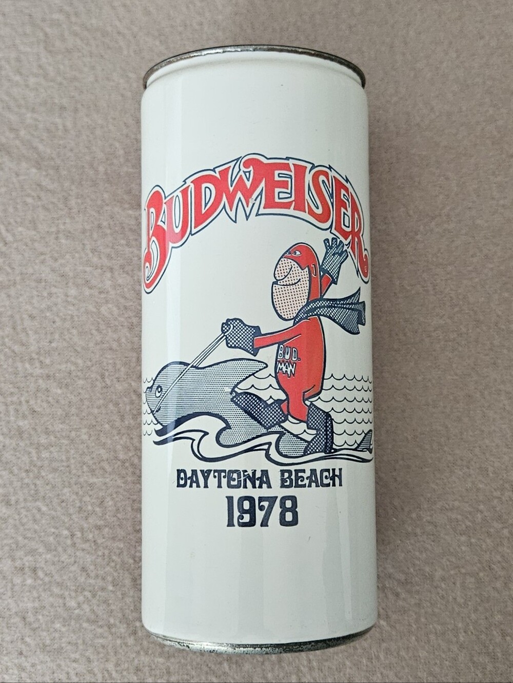 Vintage Budweiser Daytona Beach 1978 Collectible Aluminum Can (Empty)